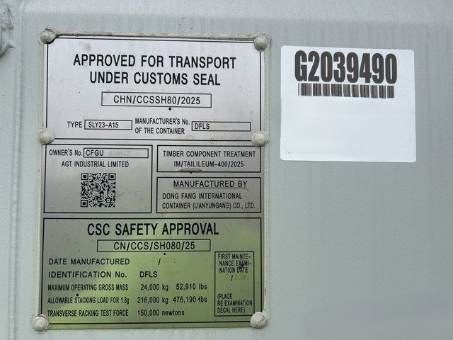 Dong Fang International SLY23-A15 Container for sale