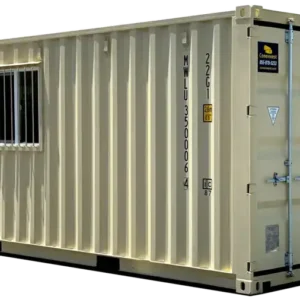 Office warranty The 20ft Refurbished Combo Office Container comes with a 5-year limited warranty. This warranty covers structural integrity, protection against corrosion, and maintenance of wind and watertight conditions under normal operating use. Coverage Includes Structural frame, walls, roof, and doors Weather resistance (wind and watertight seals) Weld integrity on the main container structure Electrical, lighting, HVAC, and interior components (1-year coverage) Warranty Exclusions Normal cosmetic wear and tear, such as surface rust, scratches, dents, and paint fading, are not covered. Damage caused by misuse, improper lifting, modification, accidents, or environmental extremes is excluded from warranty coverage. Optional lockbox security upgrades are covered separately if installed.